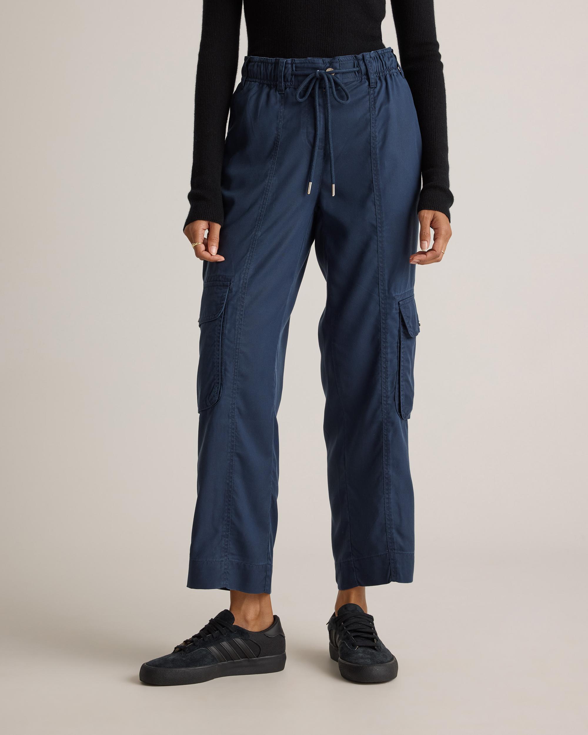 Quince | Women's Vintage Wash Tencel Drawstring Cargo Pants Size XS Product Image