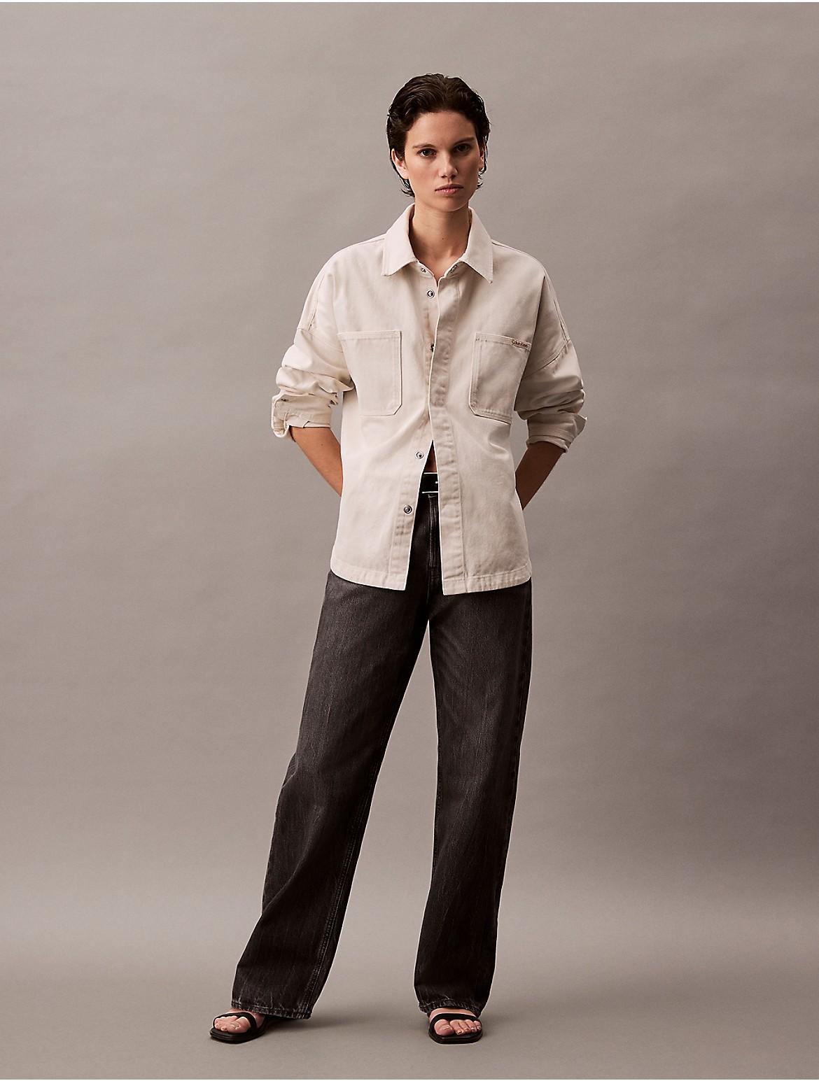 Calvin Klein Womens 90s Straight Jeans - Blue Product Image