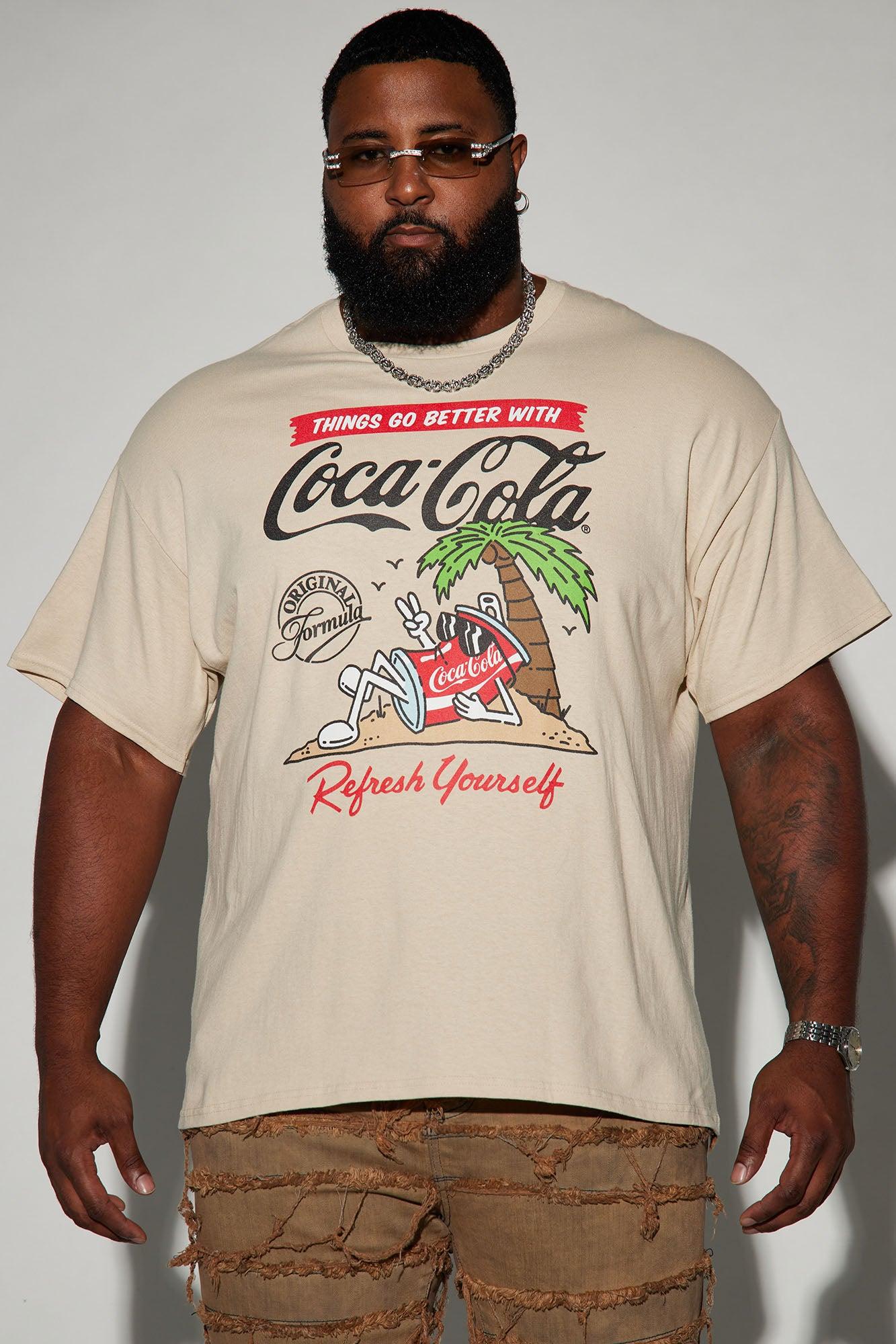 Coca Cola Island Chillin Short Sleeve Tee - Sand Product Image