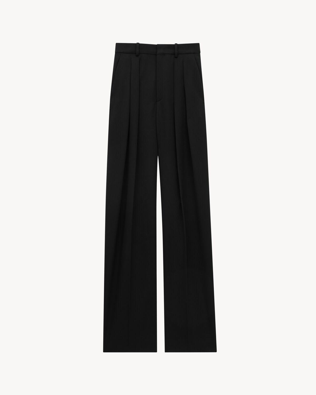 wide-leg pants in grain de poudre Product Image