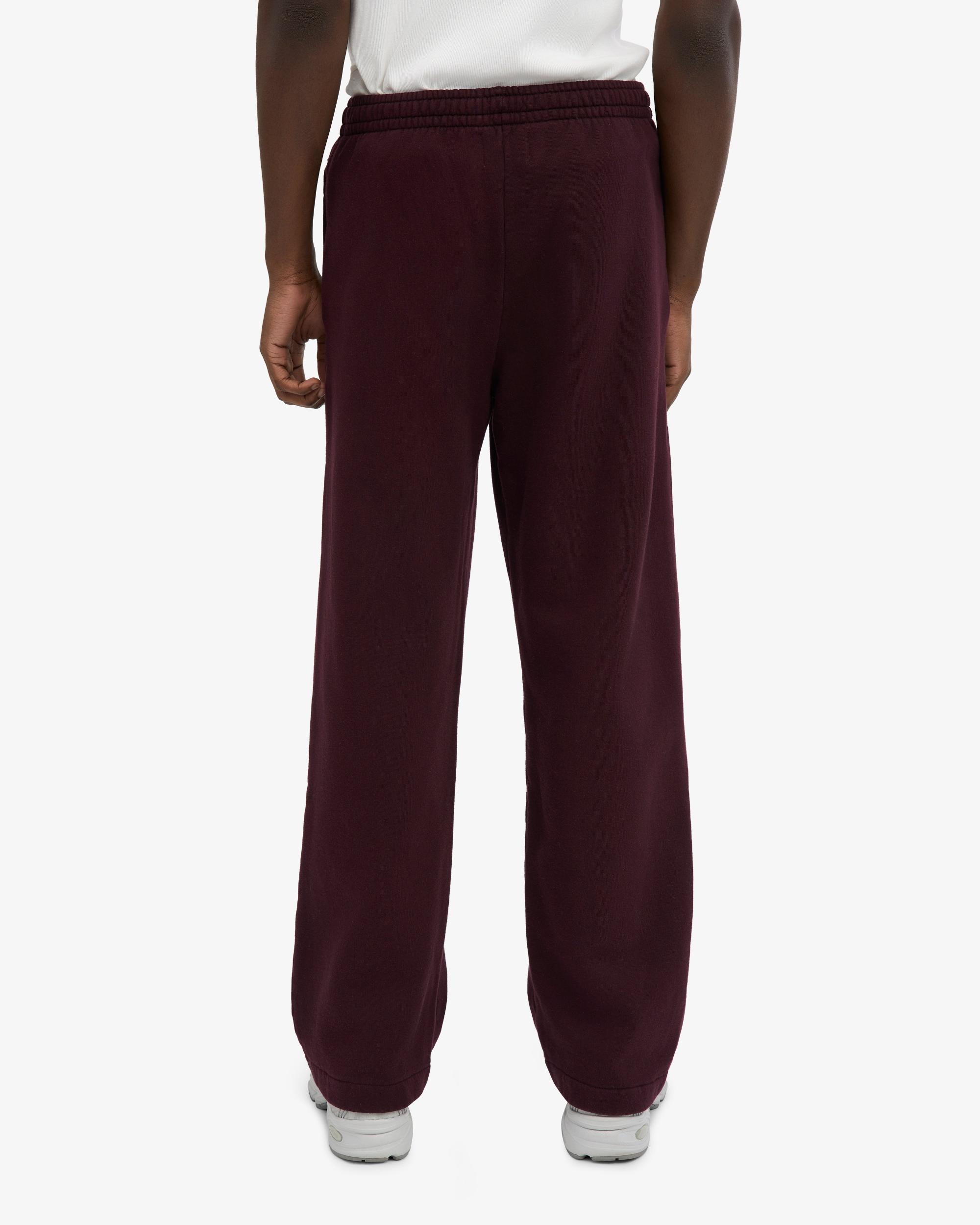 Organic Straight Leg Sweatpants - Oxblood Red Product Image