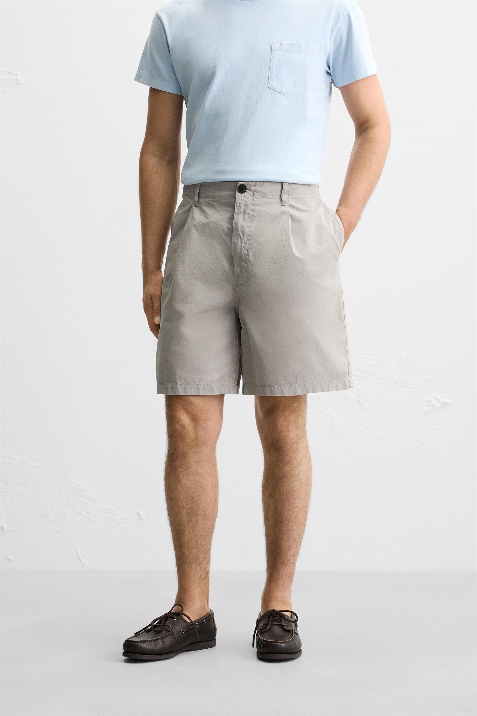 RELAXED FIT CRINKLED SHORTS Product Image