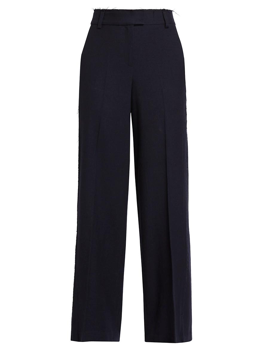 Womens Wool Crepe Low-Rise Pants Product Image