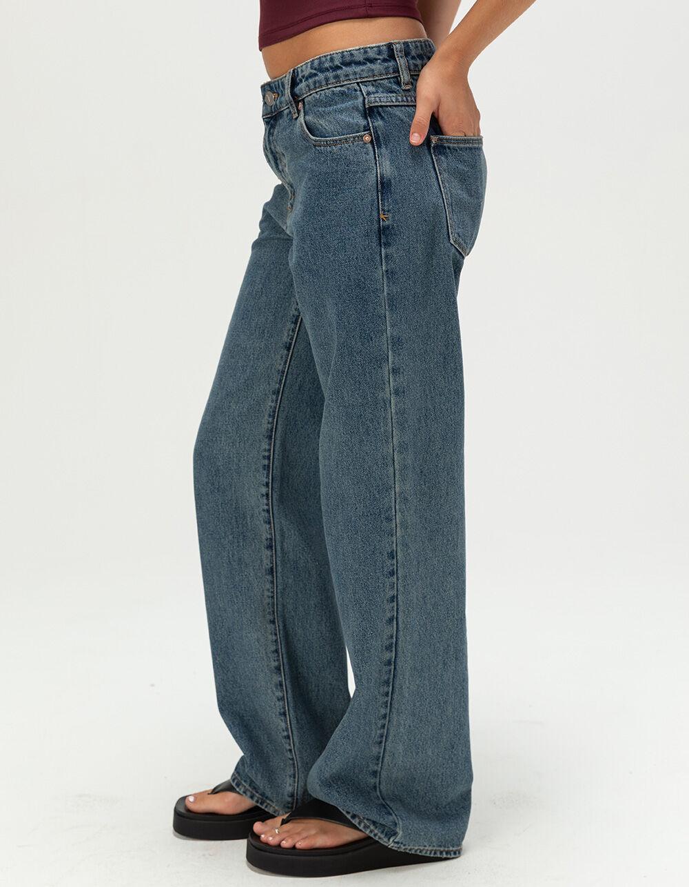 ABRAND 99 Womens Low Rise Baggy Jeans - DARK VINTAGE Product Image