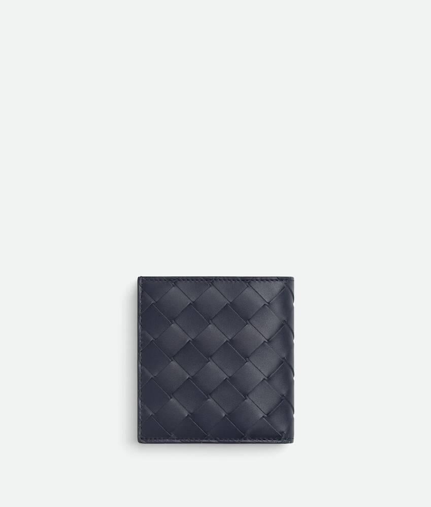 Men's Intrecciato Slim Bi-Fold Wallet in Abyss/cypress Product Image