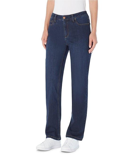 Jones New York Stretch Denim Lexington Straight-Leg Jeans Product Image