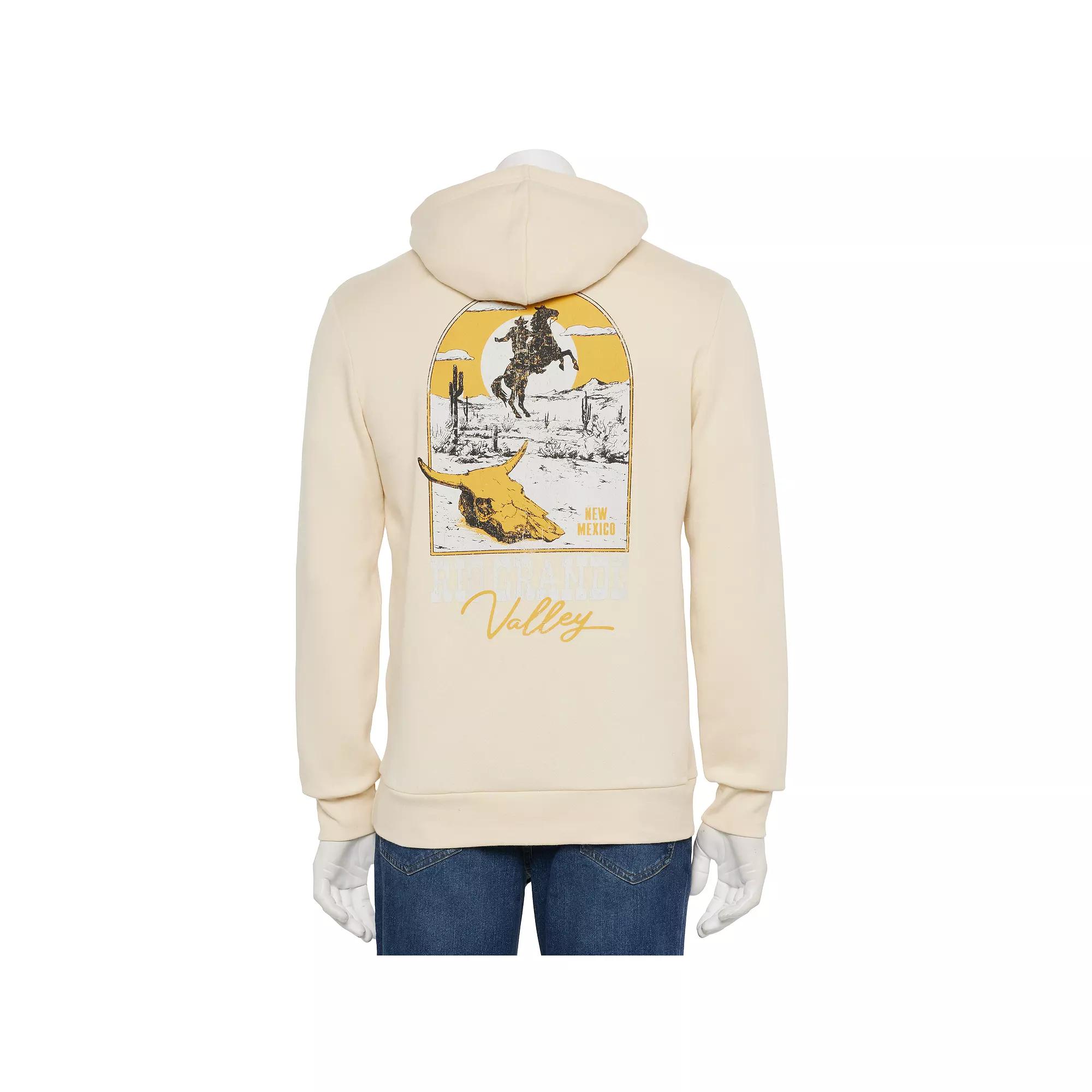 Men's Retrofit Fleece Pullover Graphic Hoodie, Size: Medium, Brown Product Image