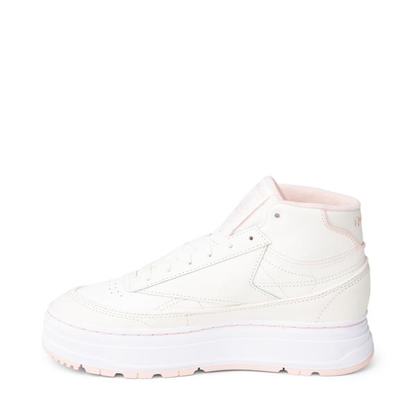 Womens Reebok Club C Geo Mid Athletic Shoe - Chalk / Possibly Pink Product Image