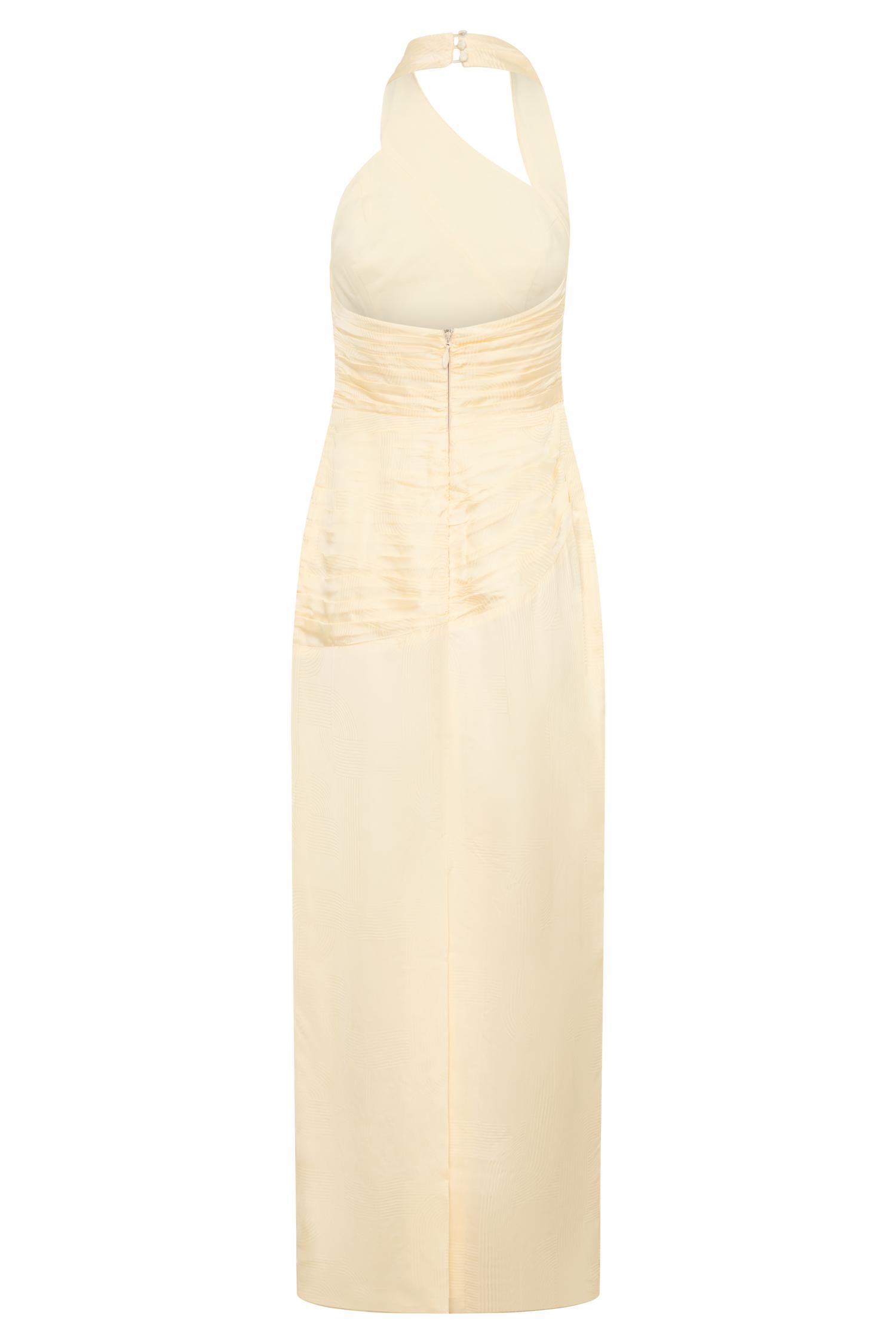 Chiara Halter Satin Maxi Dress - Buttermilk Product Image