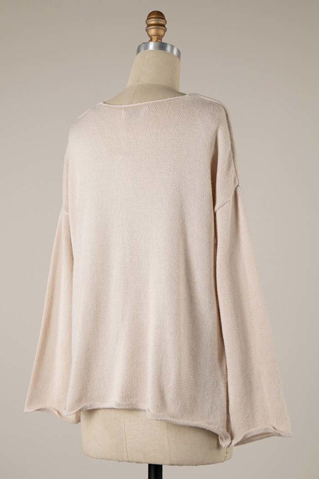 Coffee Beach Repeat Lightweight Knit Sweater Product Image