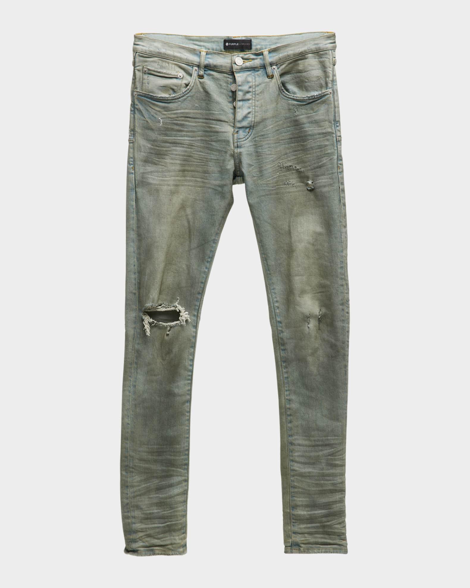 Mens Distressed Stretch-Skinny Jeans Product Image