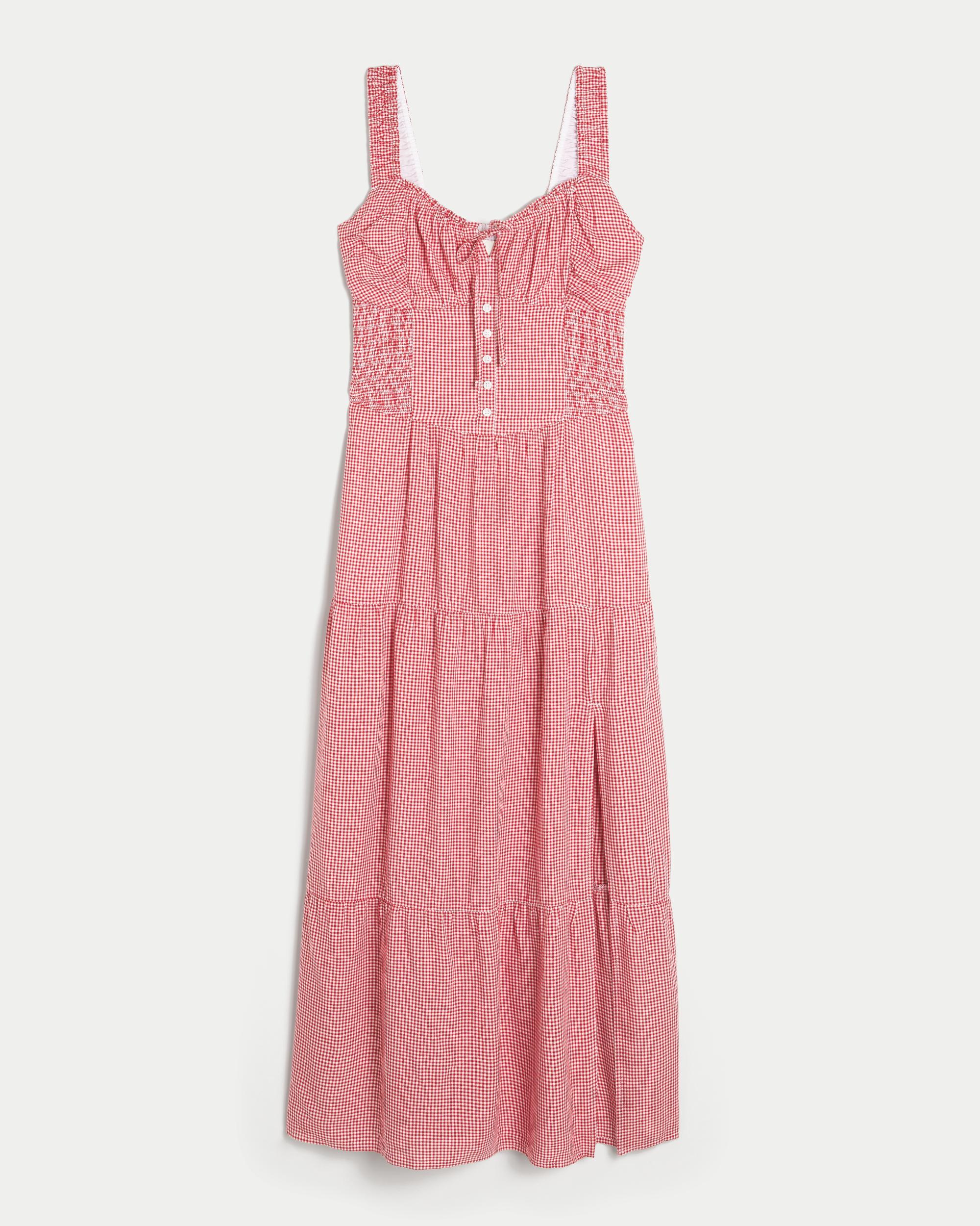 Hollister Sofia Side-Smocked Maxi Dress Product Image