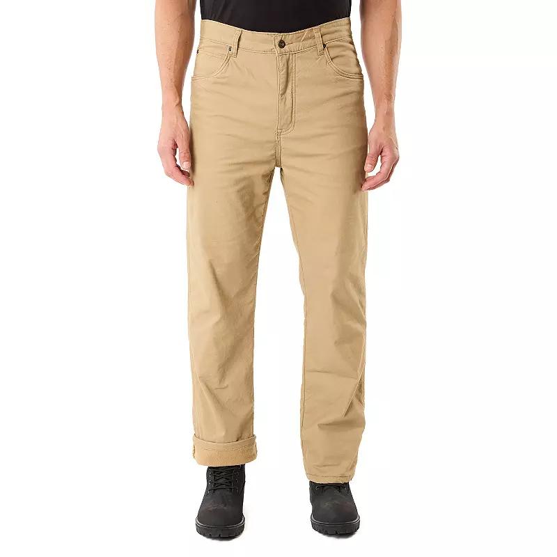 Men's Smith's Workwear Stretch Fleece-Lined Canvas 5-Pocket Pants,  Product Image