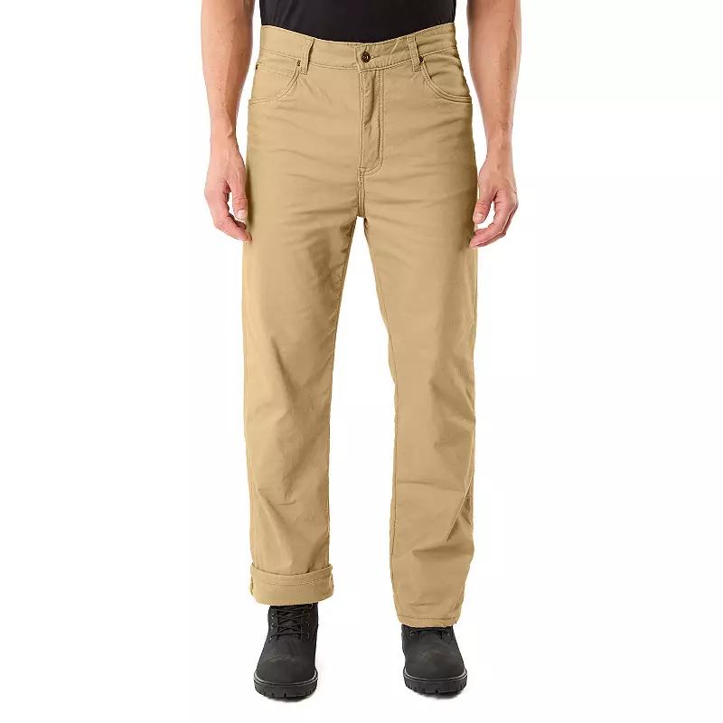 Men's Smith's Workwear Stretch Fleece-Lined Canvas 5-Pocket Pants,  Product Image