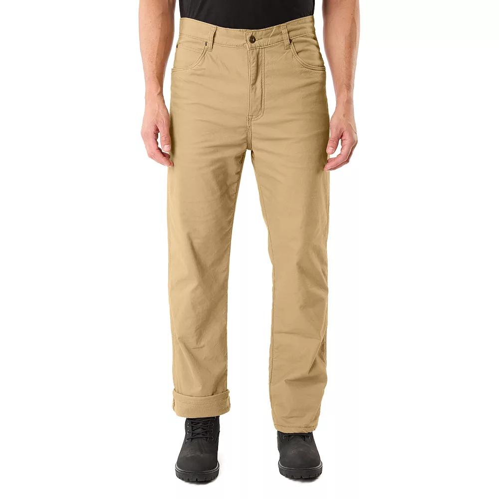 Men's Smith's Workwear Stretch Fleece-Lined Canvas 5-Pocket Pants,  Product Image