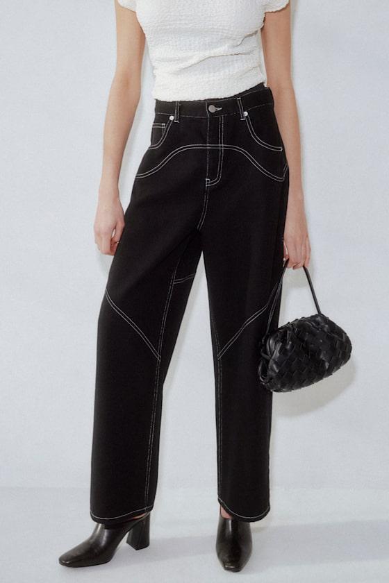 Coveted Element Black Twill Carpenter Pants Product Image