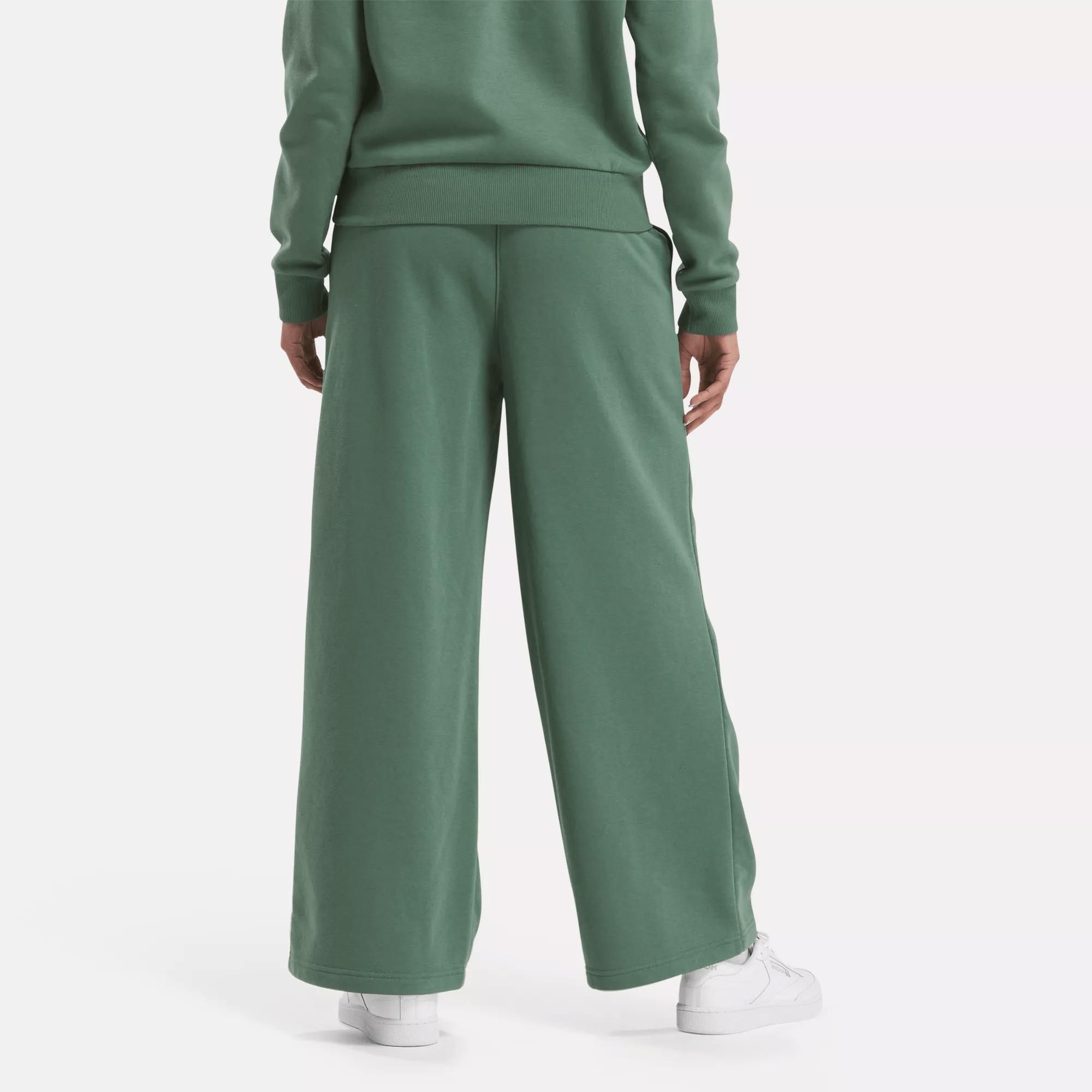 Women's Reebok Identity Small Logo Fleece Wide Leg Pants Female Product Image