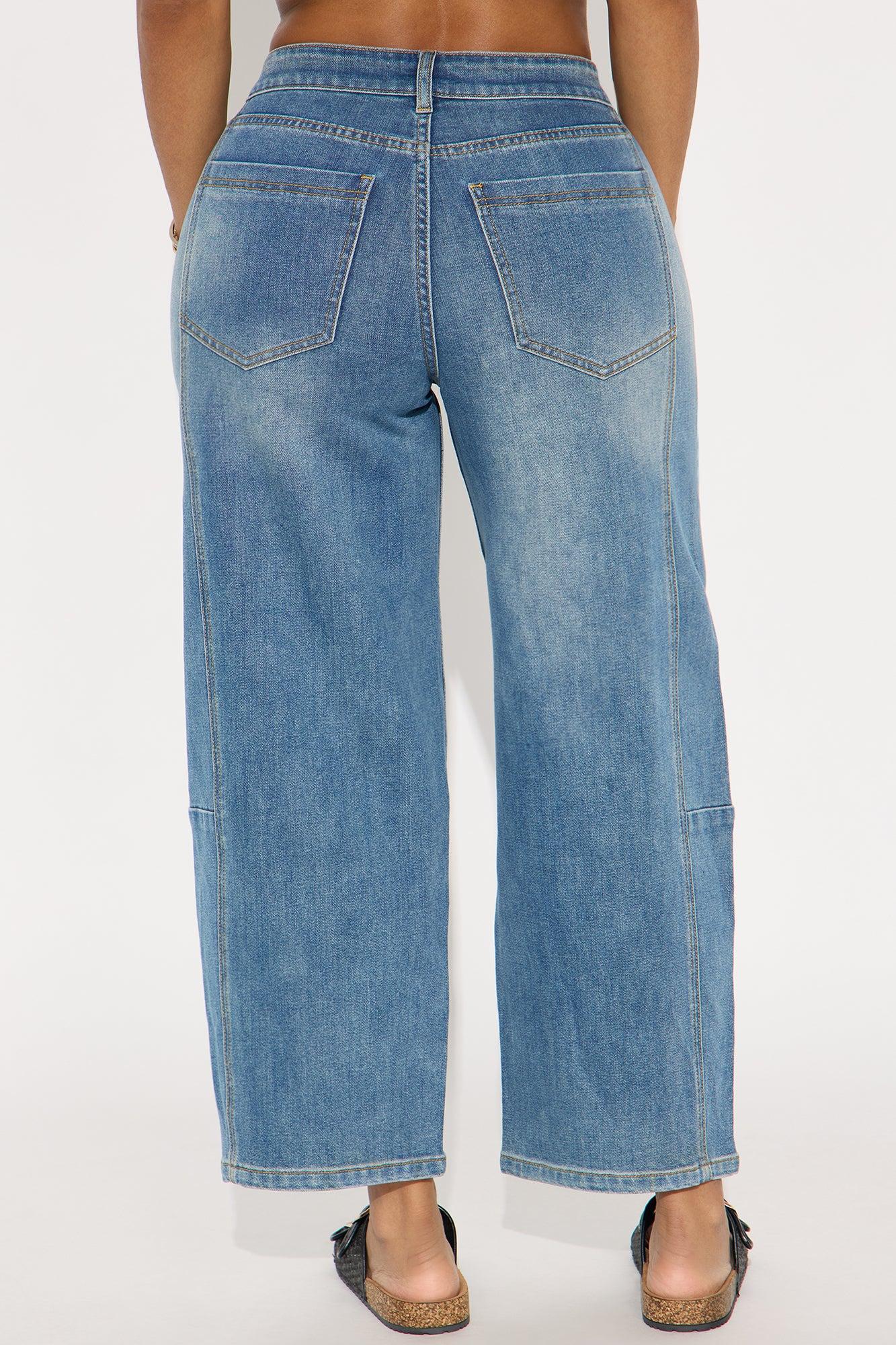 Overdrive Cropped Wide Leg Jeans - Medium Wash Female Product Image