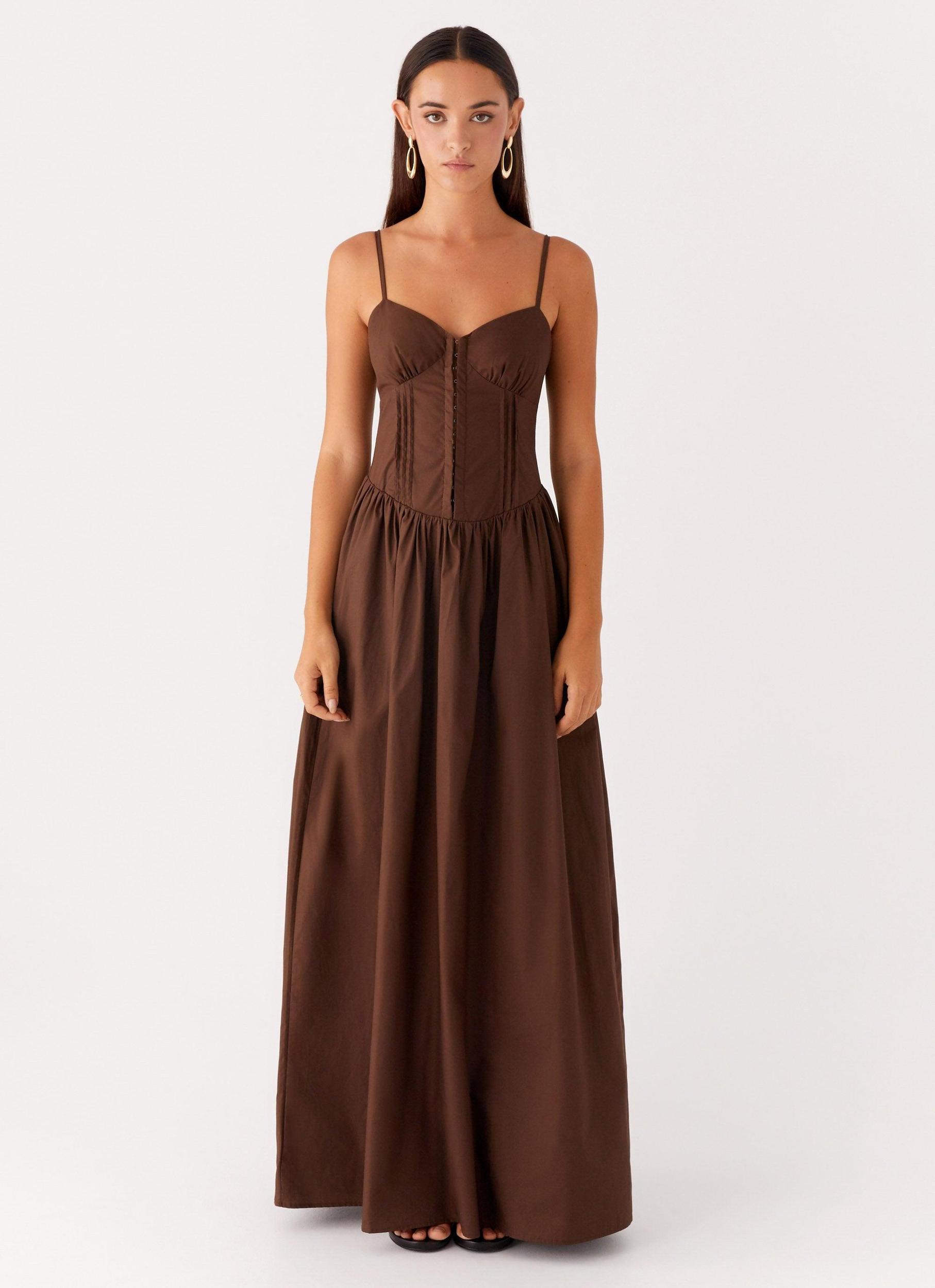 Cerys Maxi Dress - Chocolate Product Image