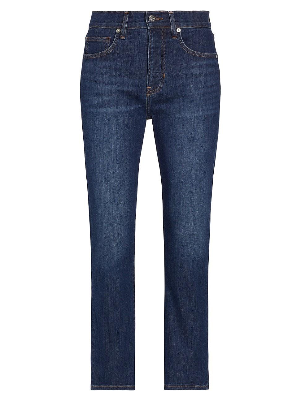 Womens Carly High-Rise Cropped Kick Flare Jeans Product Image