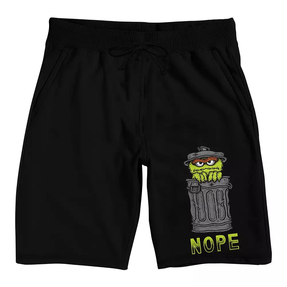 Men's Sesame Street Oscar Pajama Shorts,  Product Image