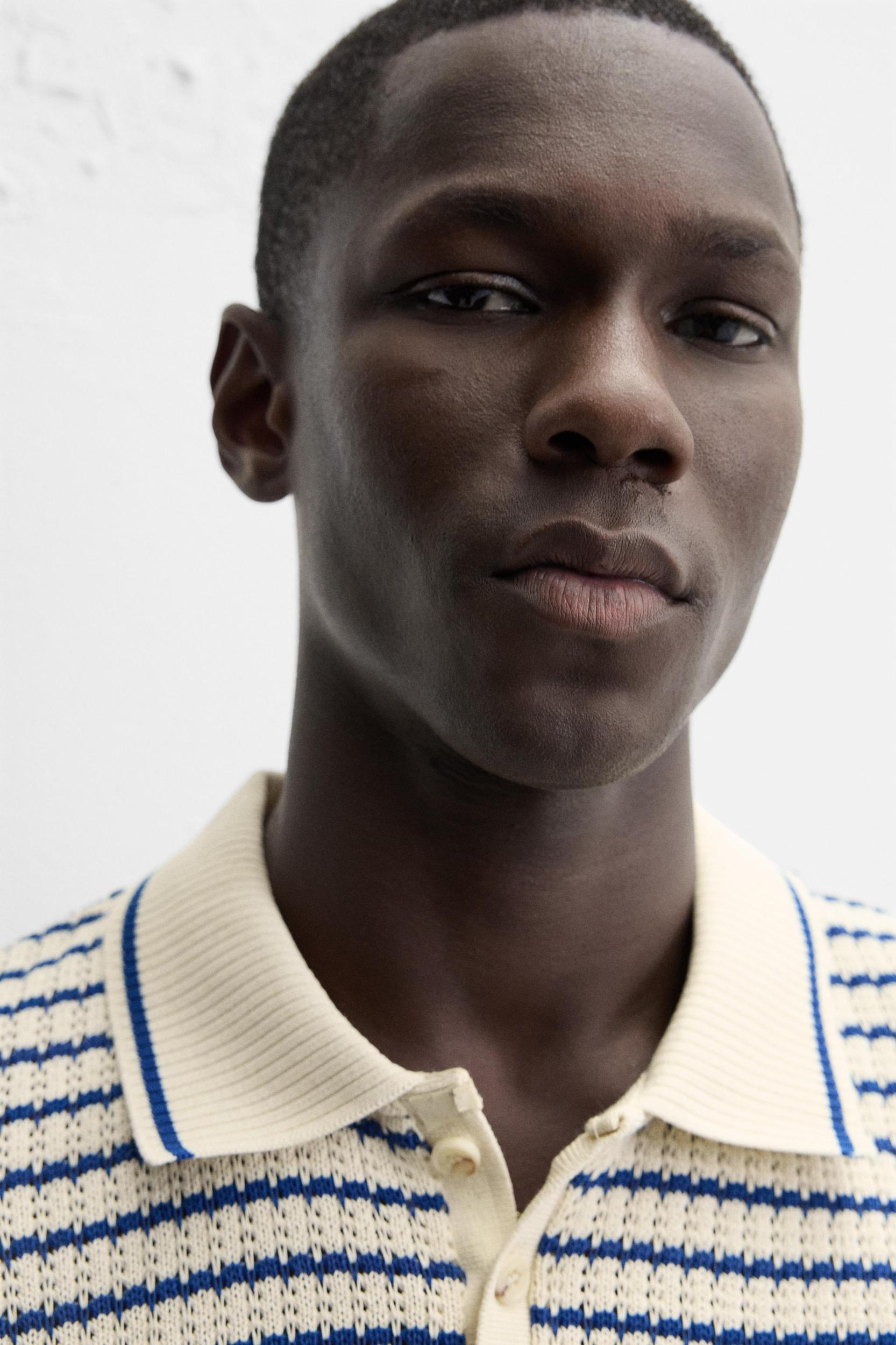 STRIPED JACQUARD POLO Product Image