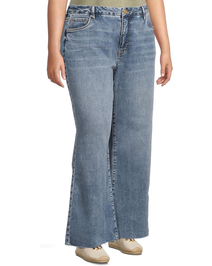 Women's KUT from the Kloth Plus Meg High Rise Fab Ab Wide Leg Raw Hem-Long Inseam Product Image