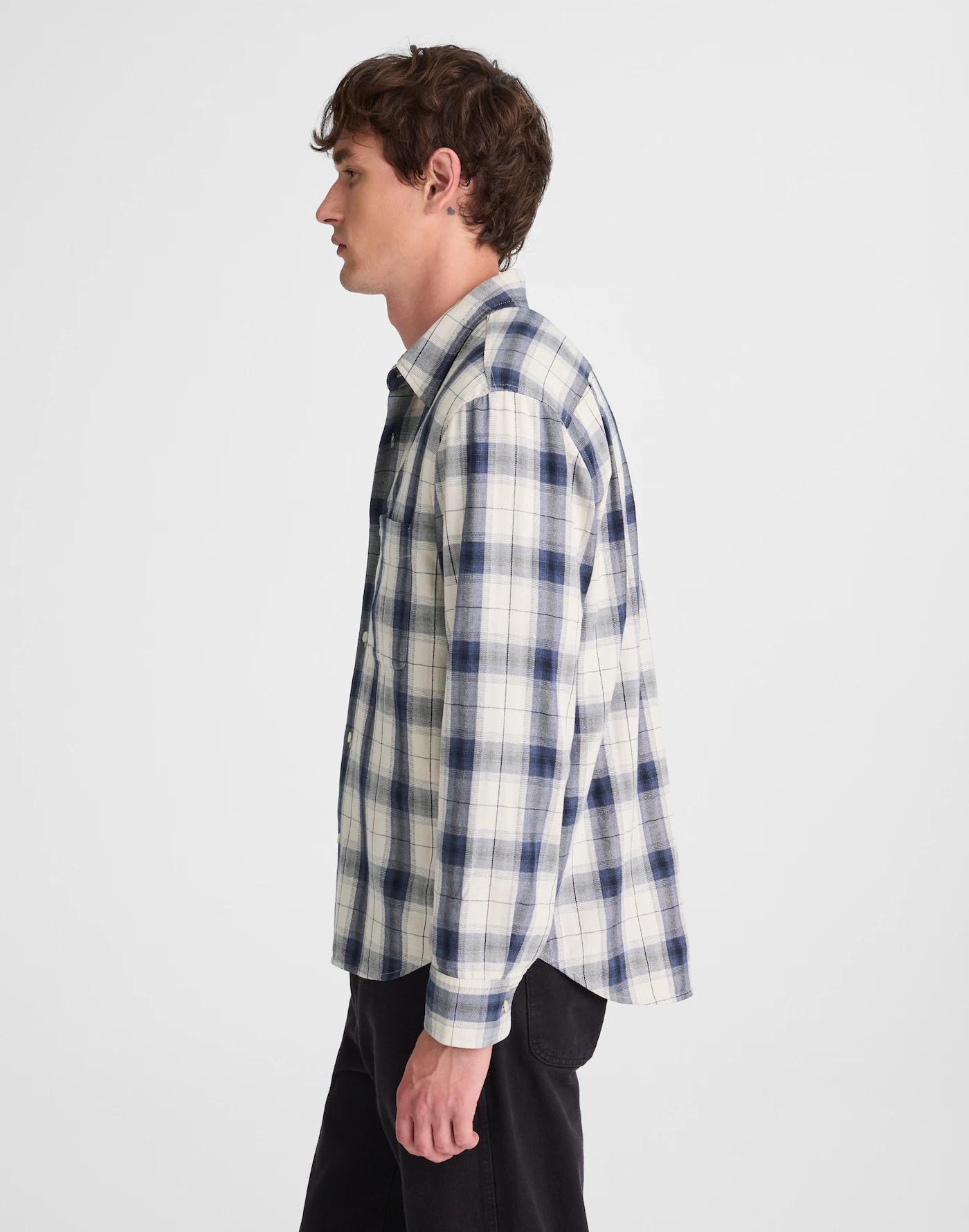Lightweight Flannel Button-Up Shirt Product Image