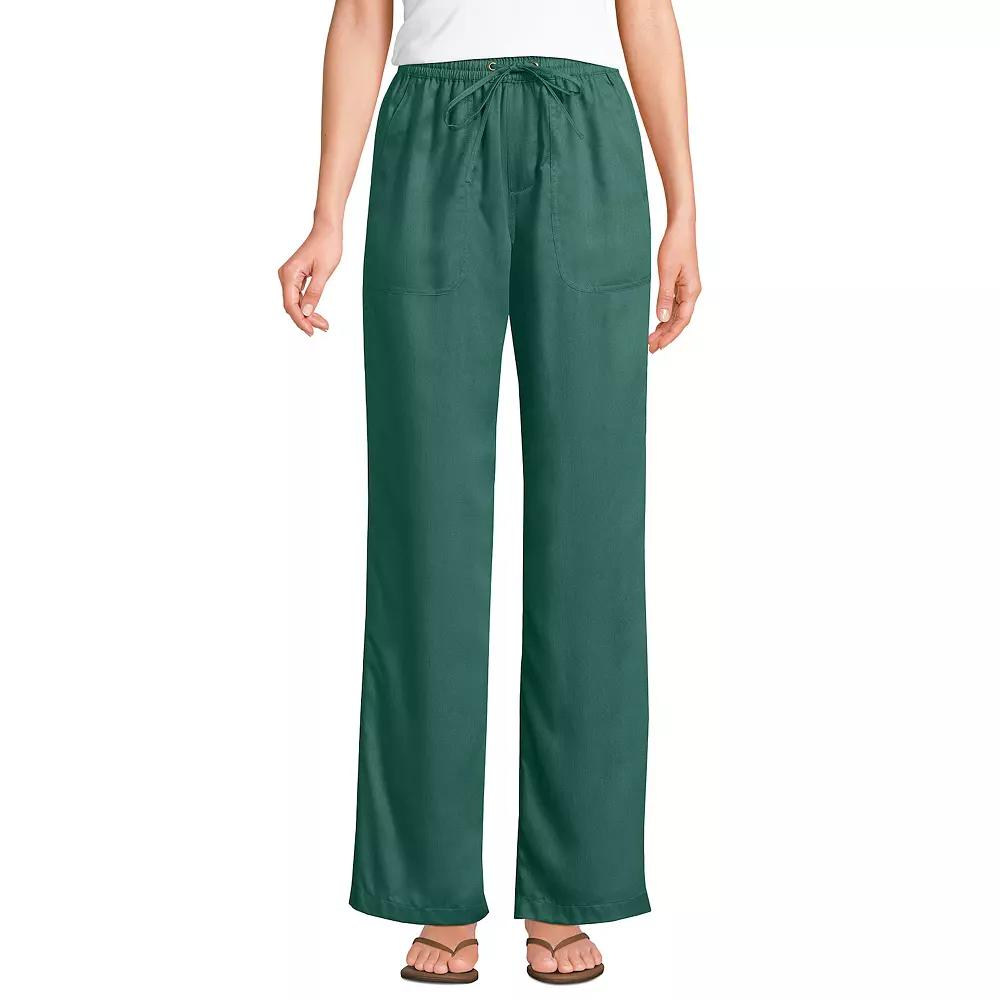 Women's Lands' End Tencel High-Rise Wide Leg Pants,  Product Image
