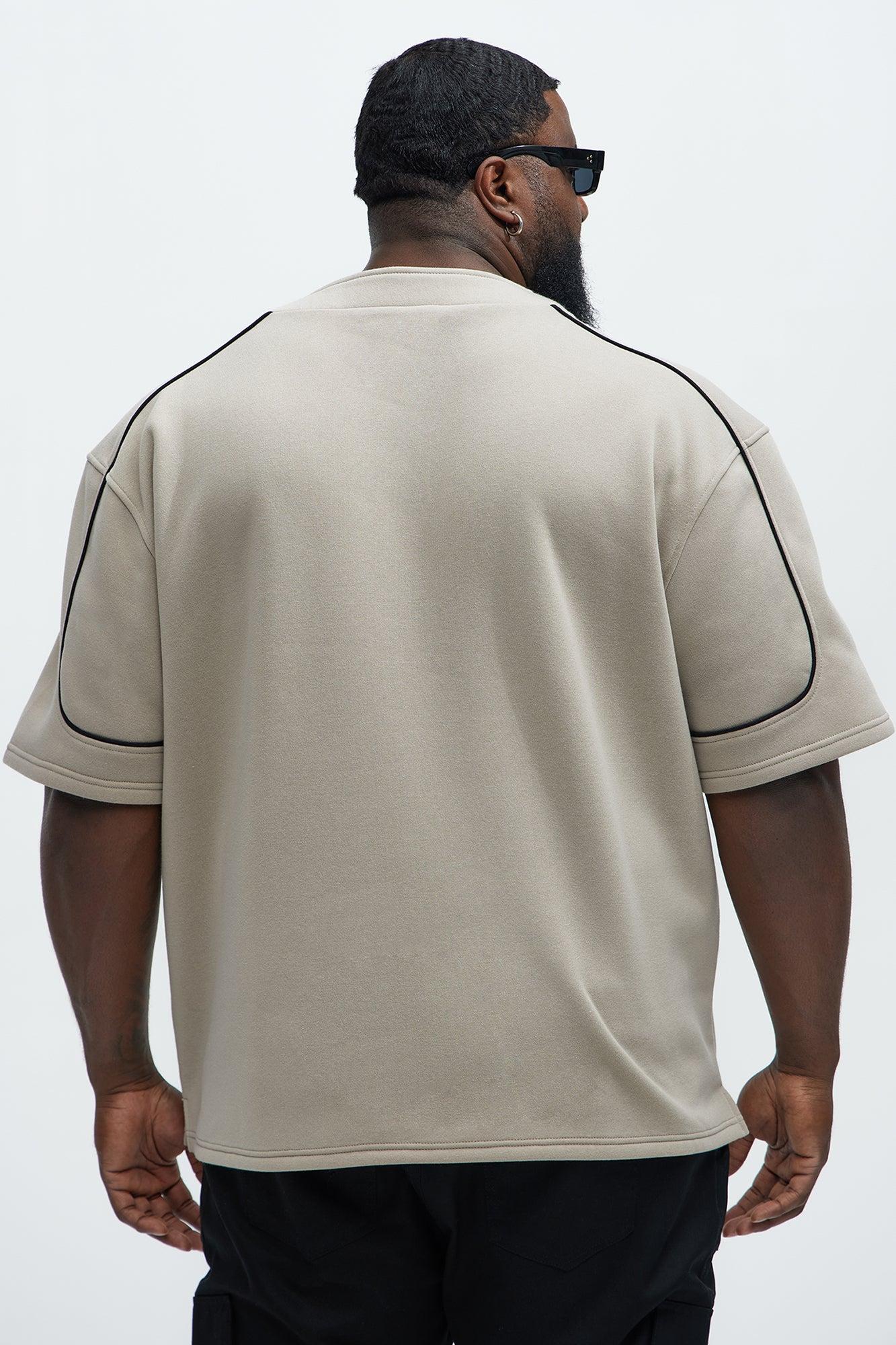 Classic New York Short Sleeve Henley - Stone Product Image