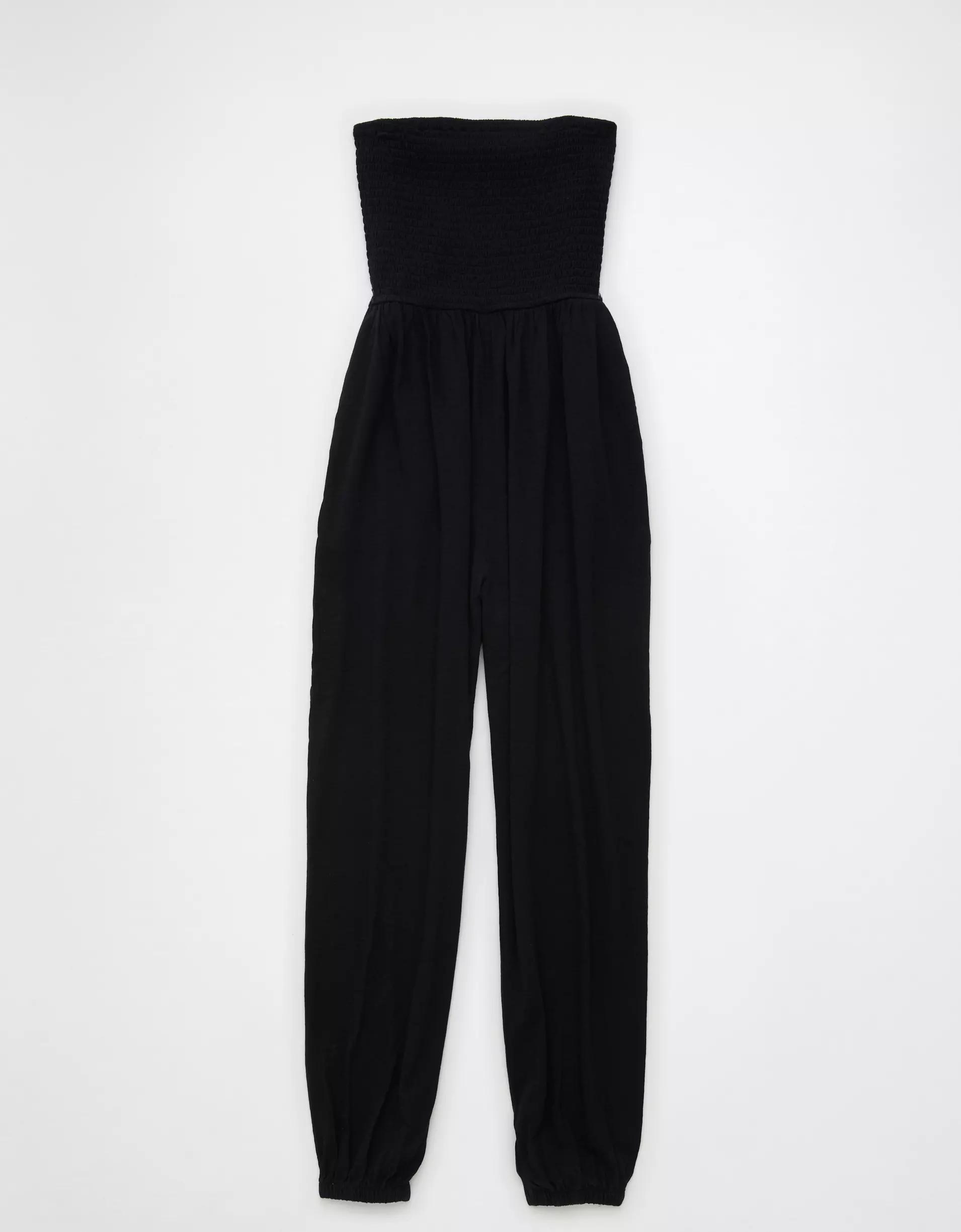 AE Sunchaser Knit Smocked Tube Jumpsuit Product Image