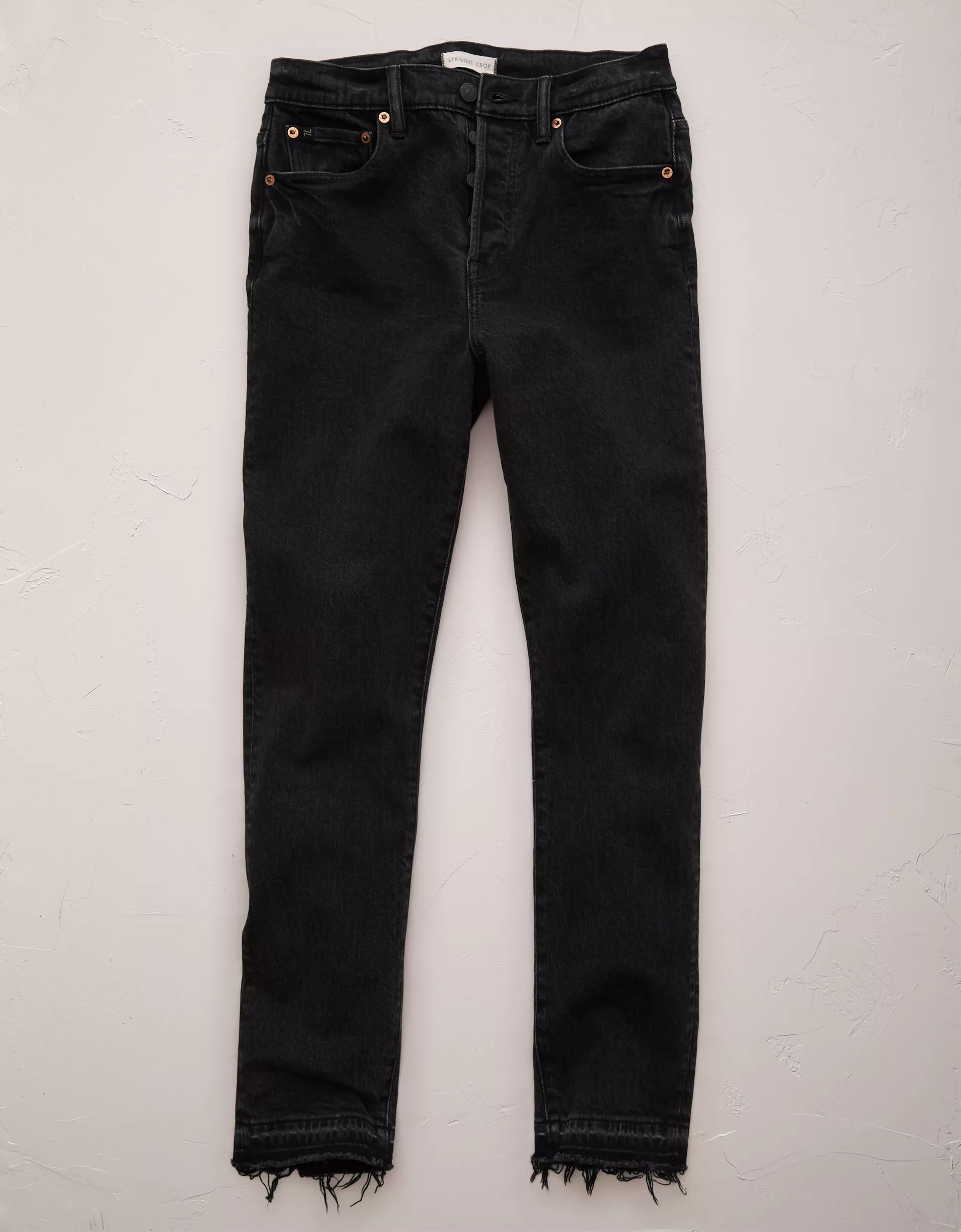 AE77 Premium Straight Crop Jean Product Image
