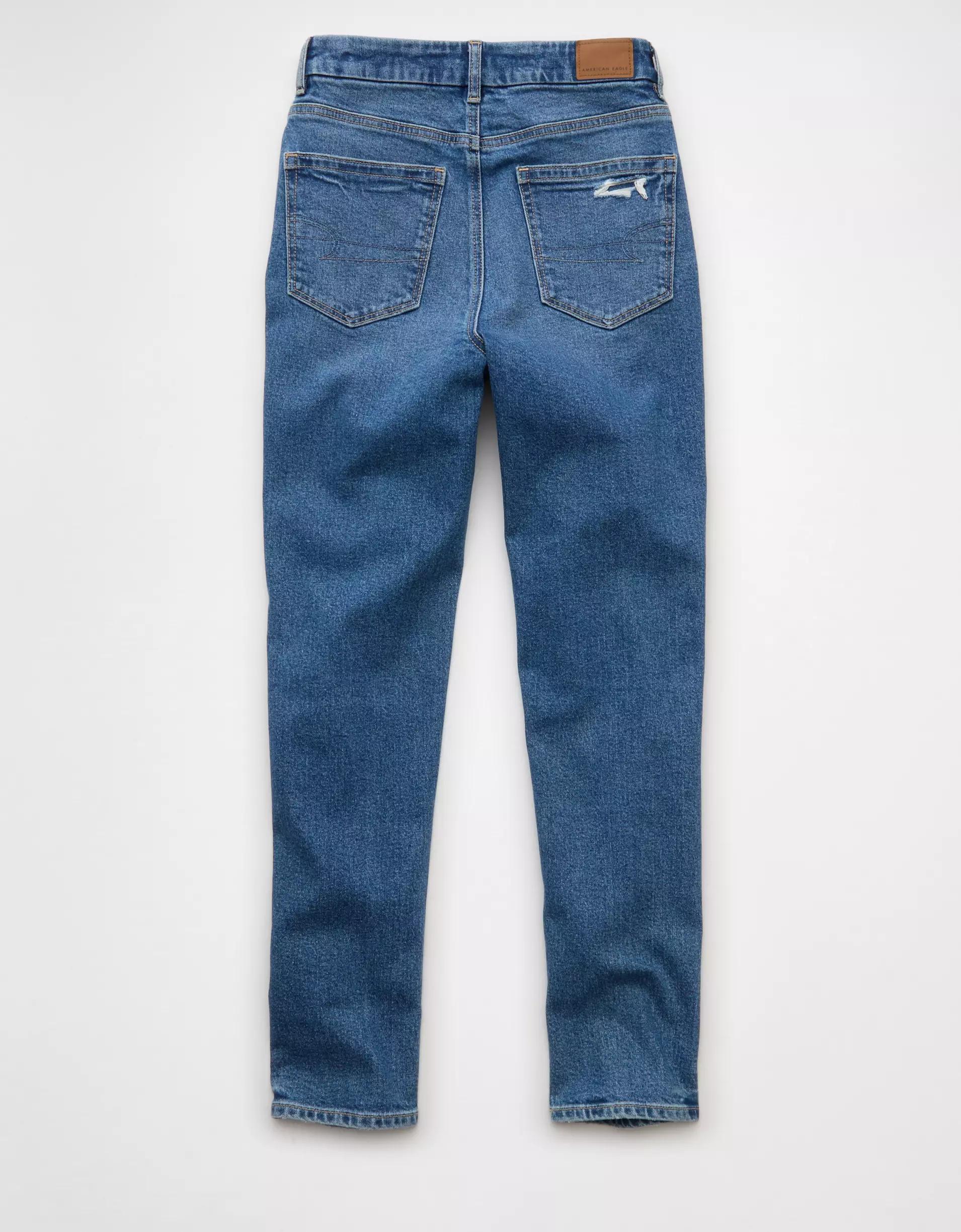 AE Strigid Curvy Ripped Mom Jean Product Image