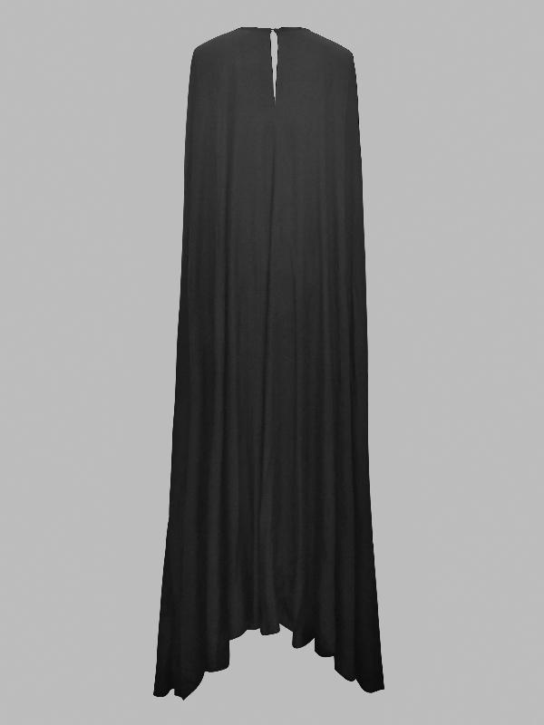 Long Sleeves Loose Rhinestone Round-Neck Maxi Dresses Product Image
