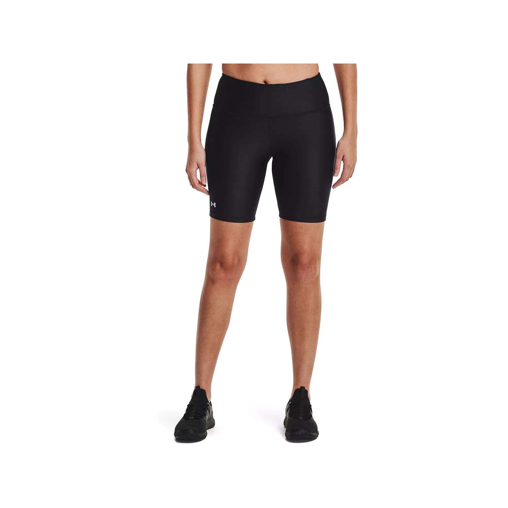 Women's Under Armour HeatGear® 8-in. Bike Shorts, Size: XL, Black Product Image