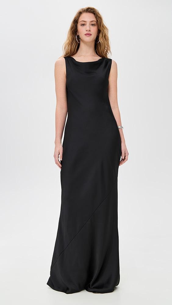 Norma Kamali Sleeveless Low Back Drape Gown | Shopbop Product Image