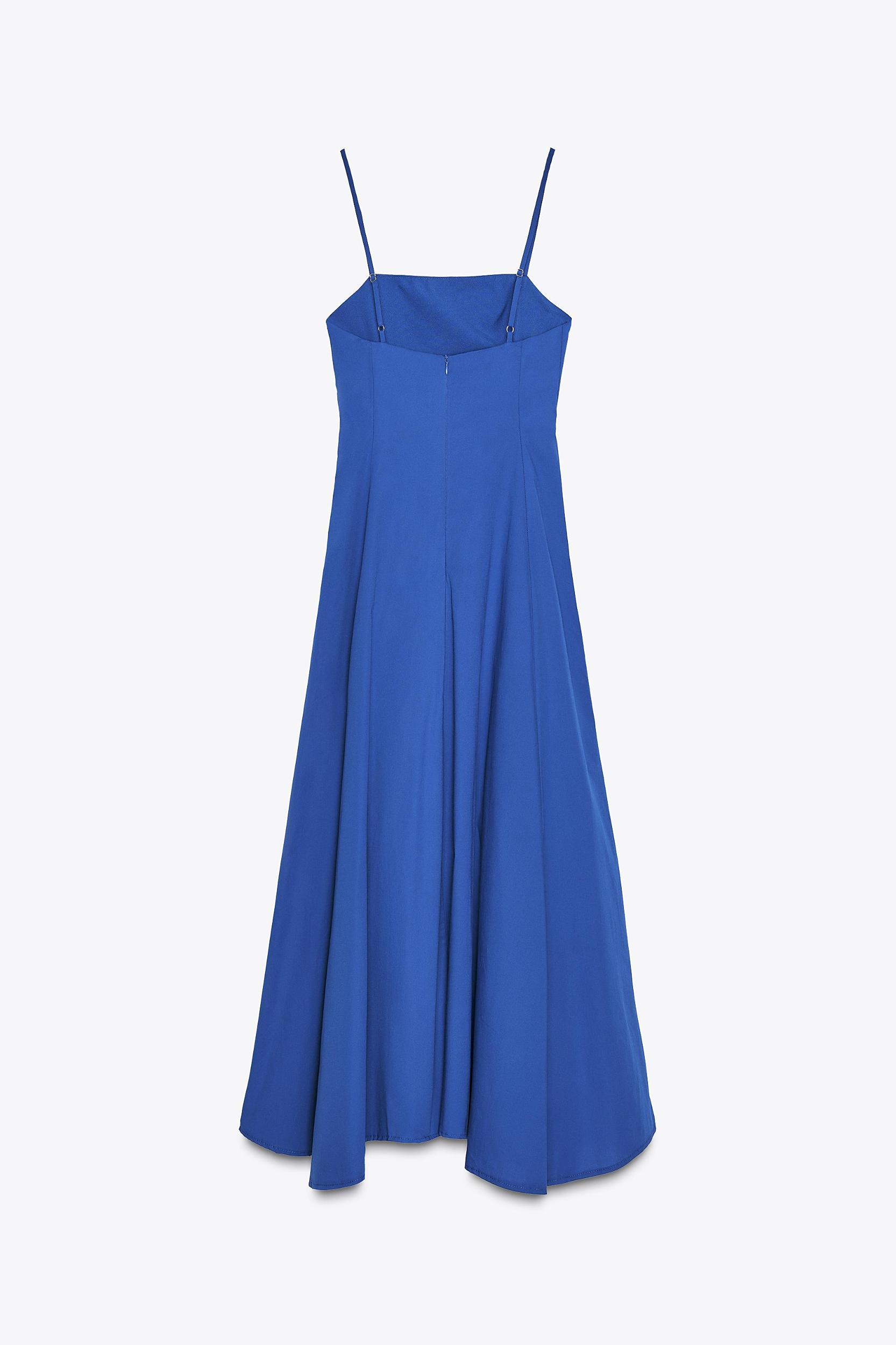 ASYMMETRIC POPLIN MIDI DRESS Product Image