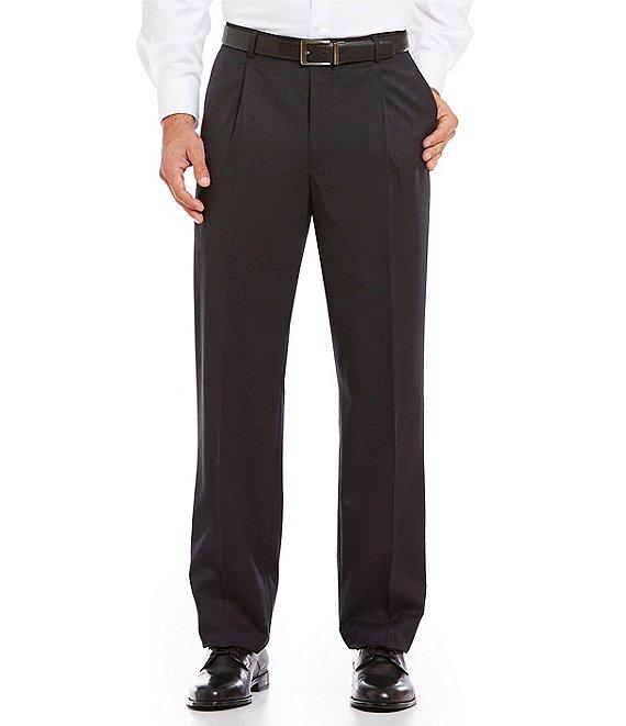 Hart Schaffner Marx Performance Chicago Classic Fit Pleated Solid Dress Pants Product Image