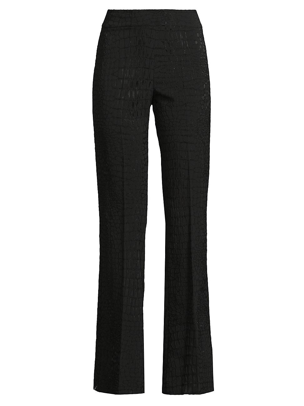 Womens Jacquard Stretch Flared Pants Product Image