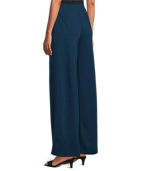 Slim Factor by Investments Lightweight Ponte Knit No Waist Wide Leg Pants Product Image