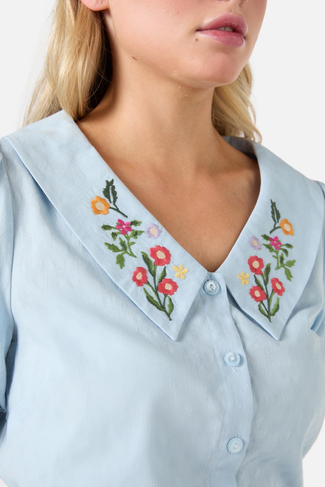 Lattice Embroidered Blouse Product Image