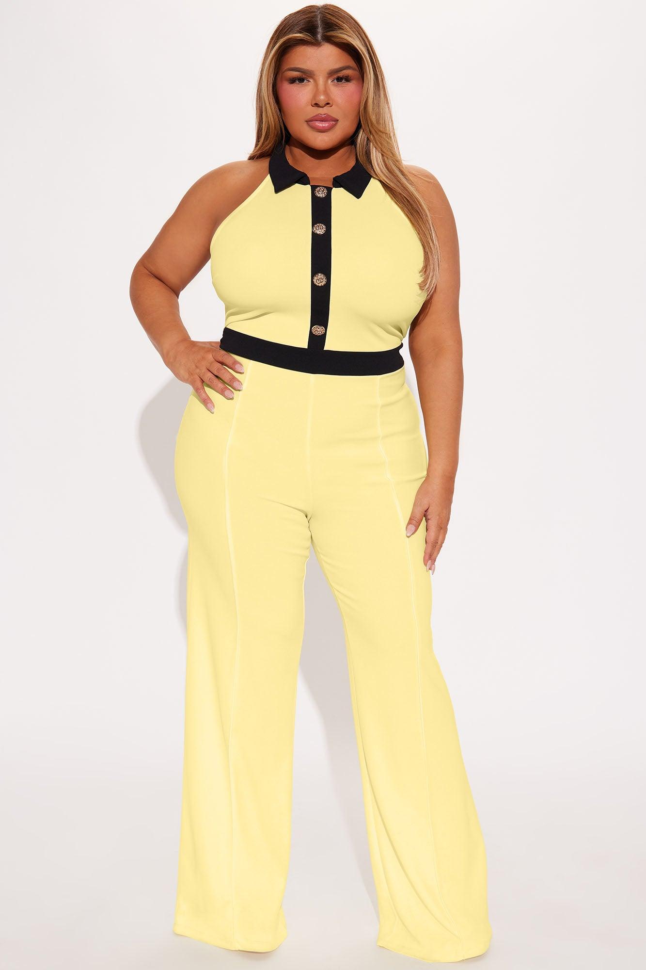 Bossing Out Jumpsuit - Yellow/combo Product Image