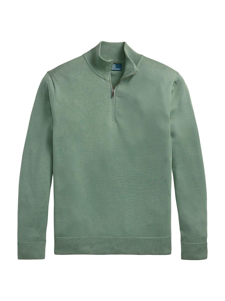 Mens Cotton Quarter-Zip Sweater Product Image