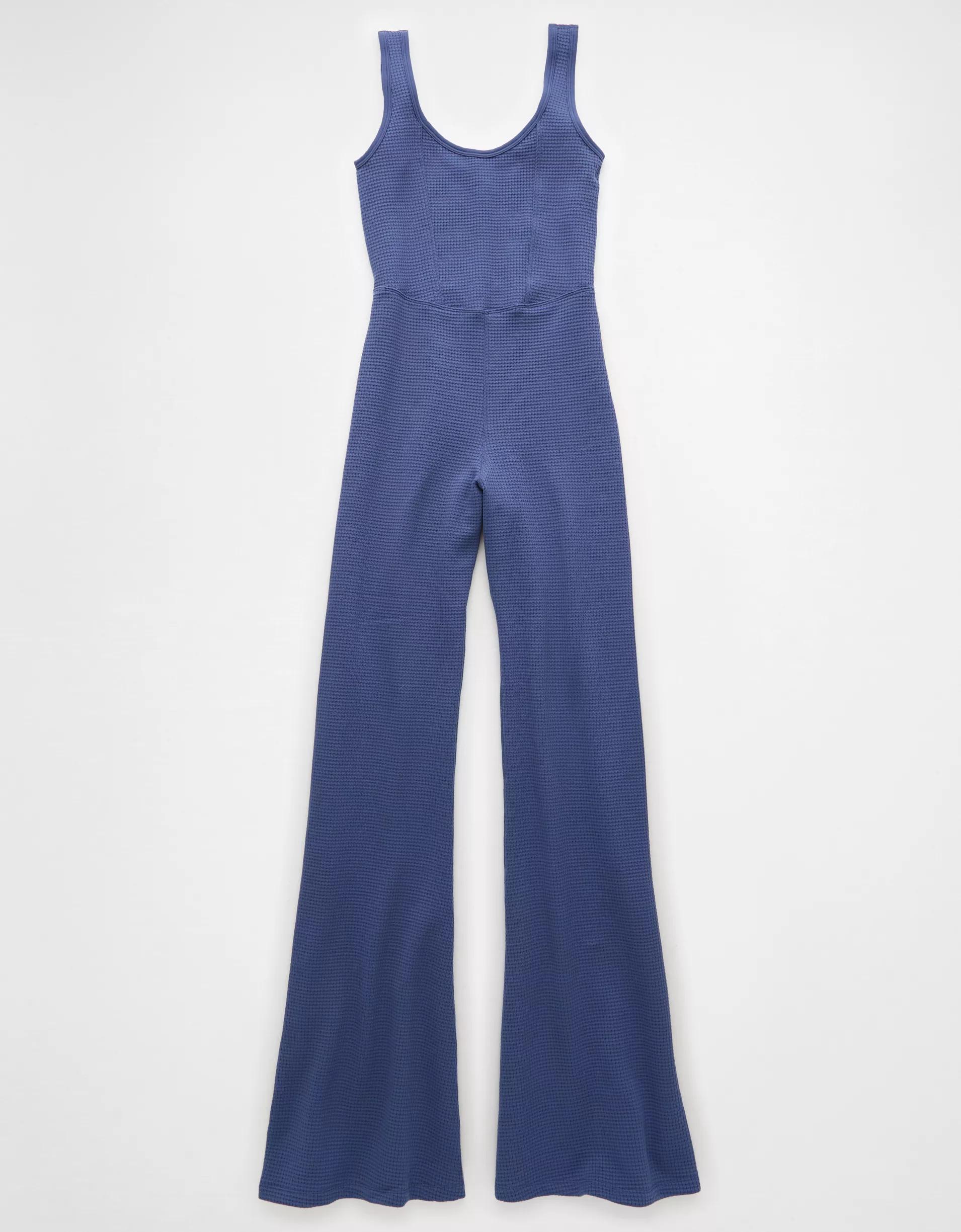 AE Scoop Neck Flare Leg Jumpsuit Product Image