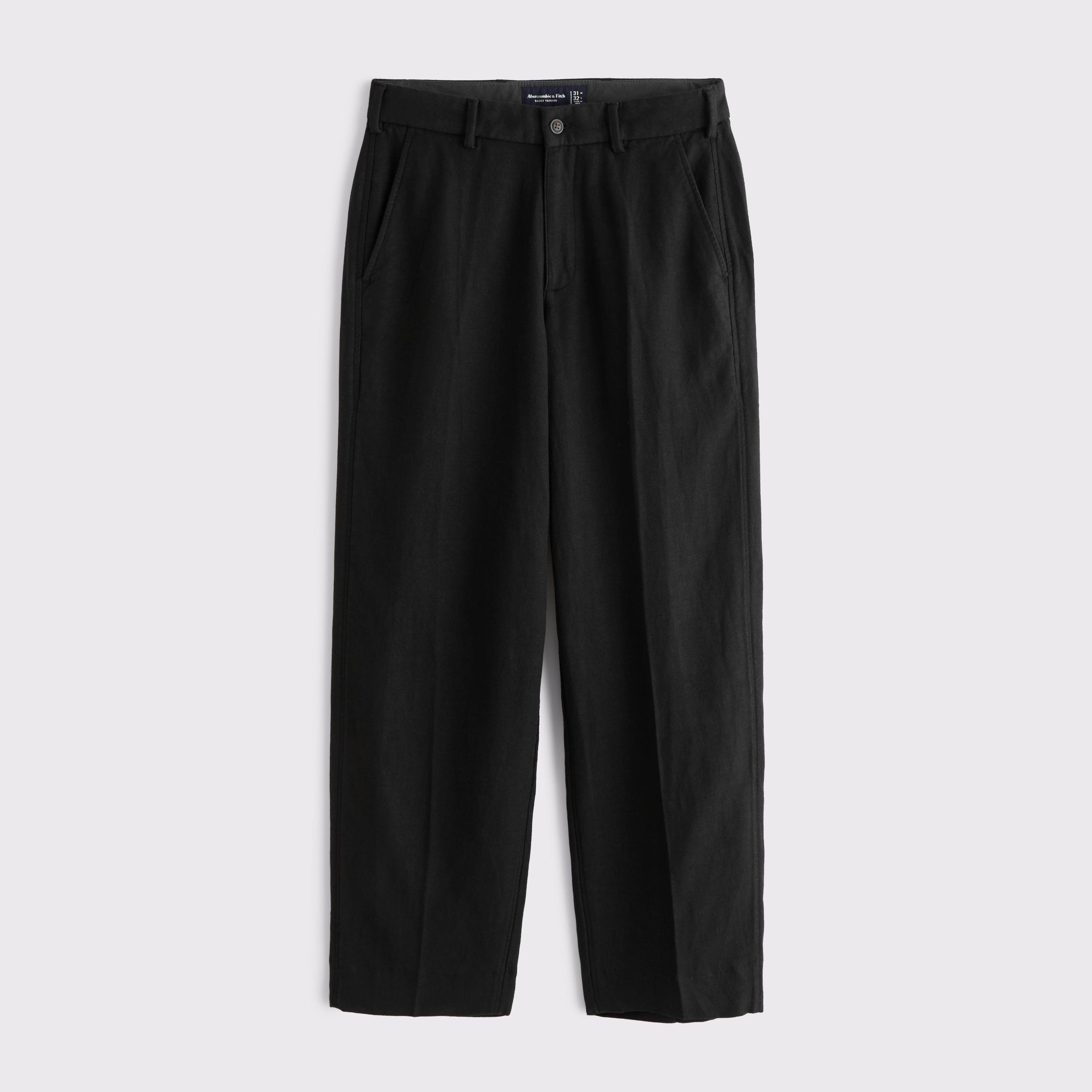 Baggy Tailored Linen-Blend Trouser Product Image