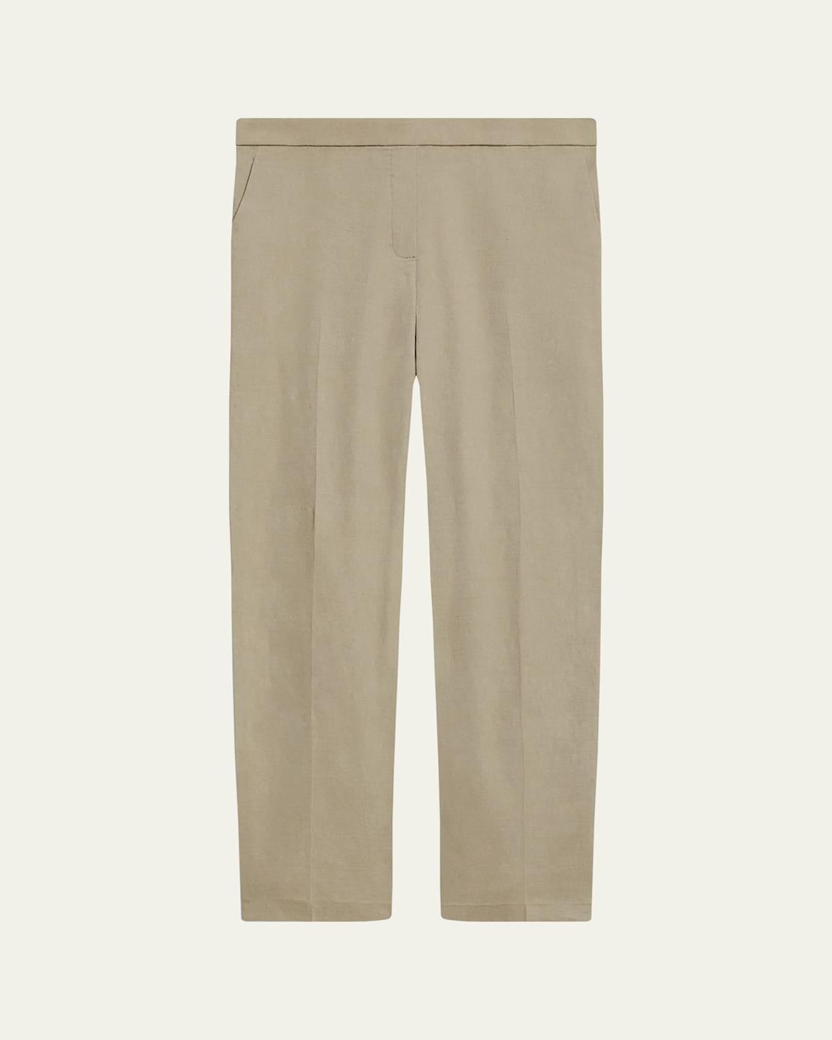 Womens Treeca Linen Pull-On Crop Pants Product Image