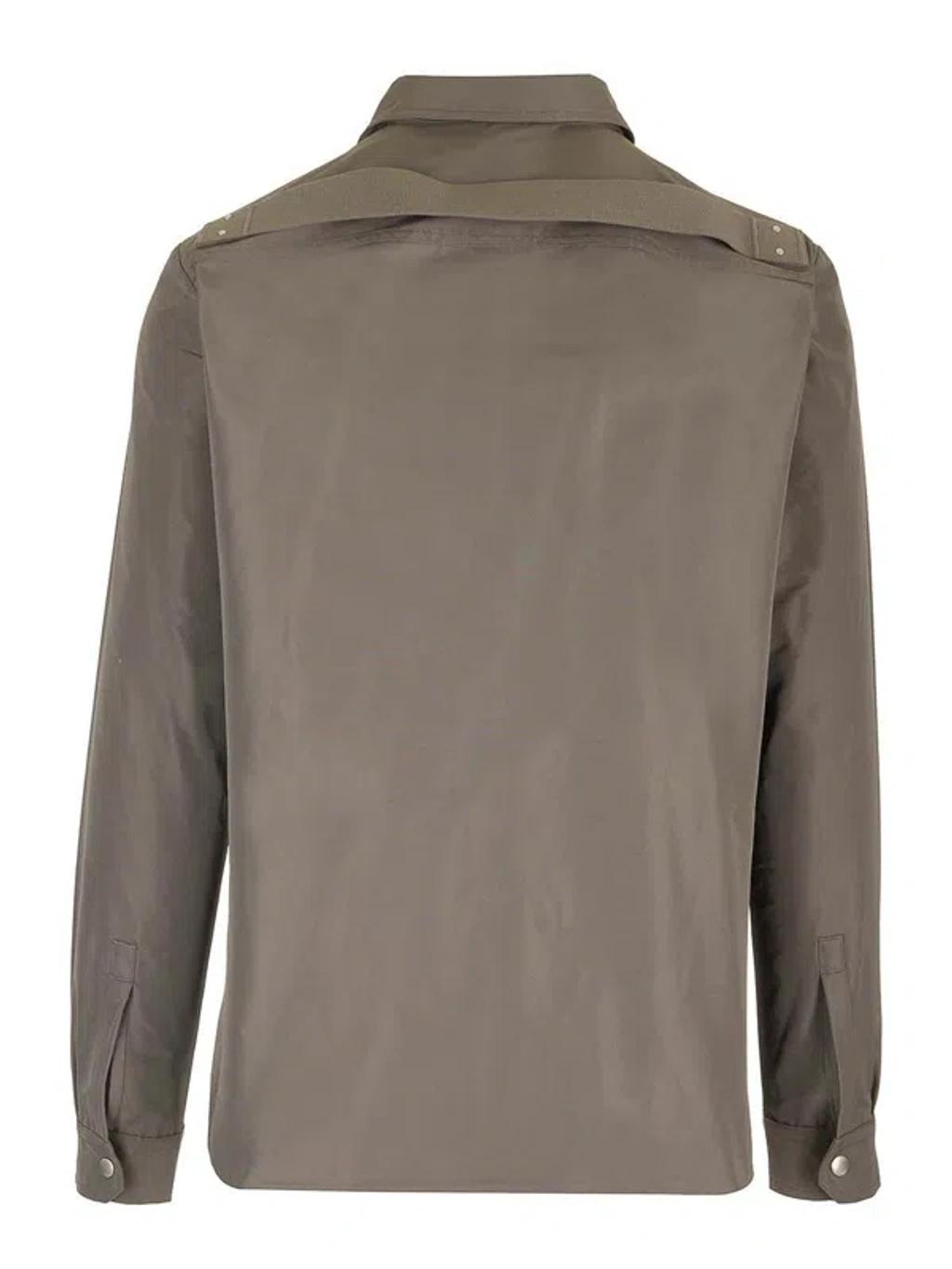 RICK OWENS Fogpoket Dove Grey Shirt Jackets Grey In Gray Product Image