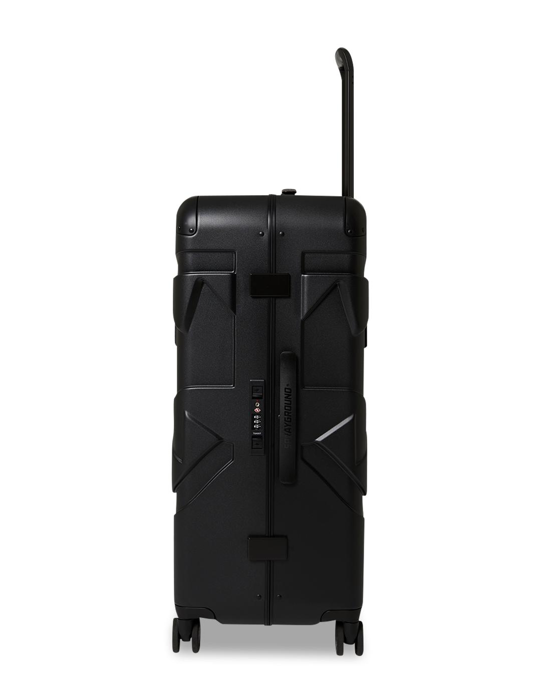 THE JOURNEY BEGINS SHARKITECTURE CARRY-ON LUGGAGE BLACK WITH EXTRA STICKERS Product Image