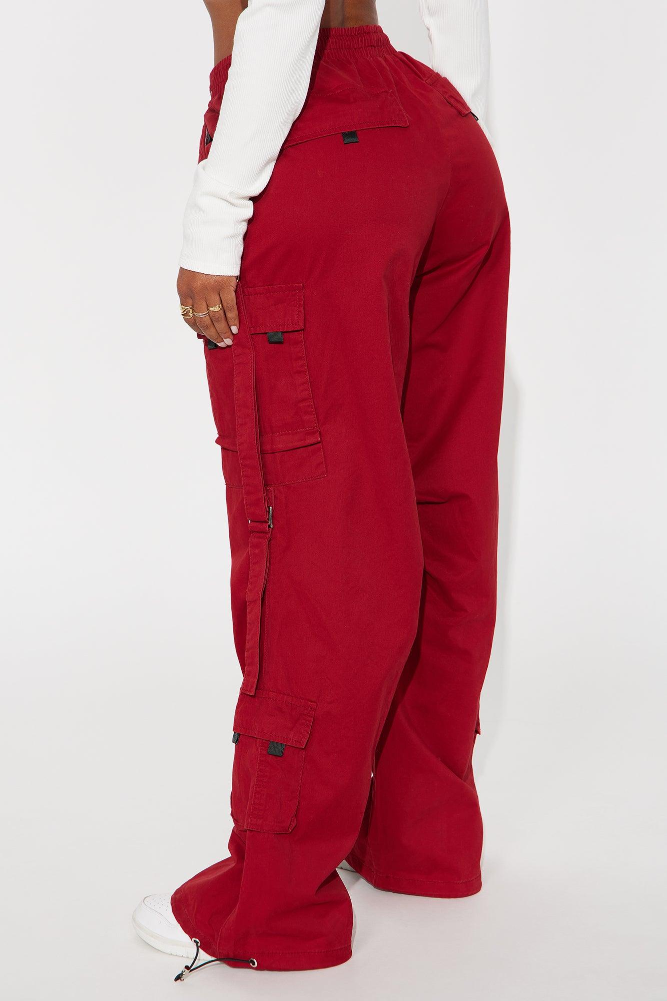 Don't Mess Around Cargo Pant - Red Female Product Image