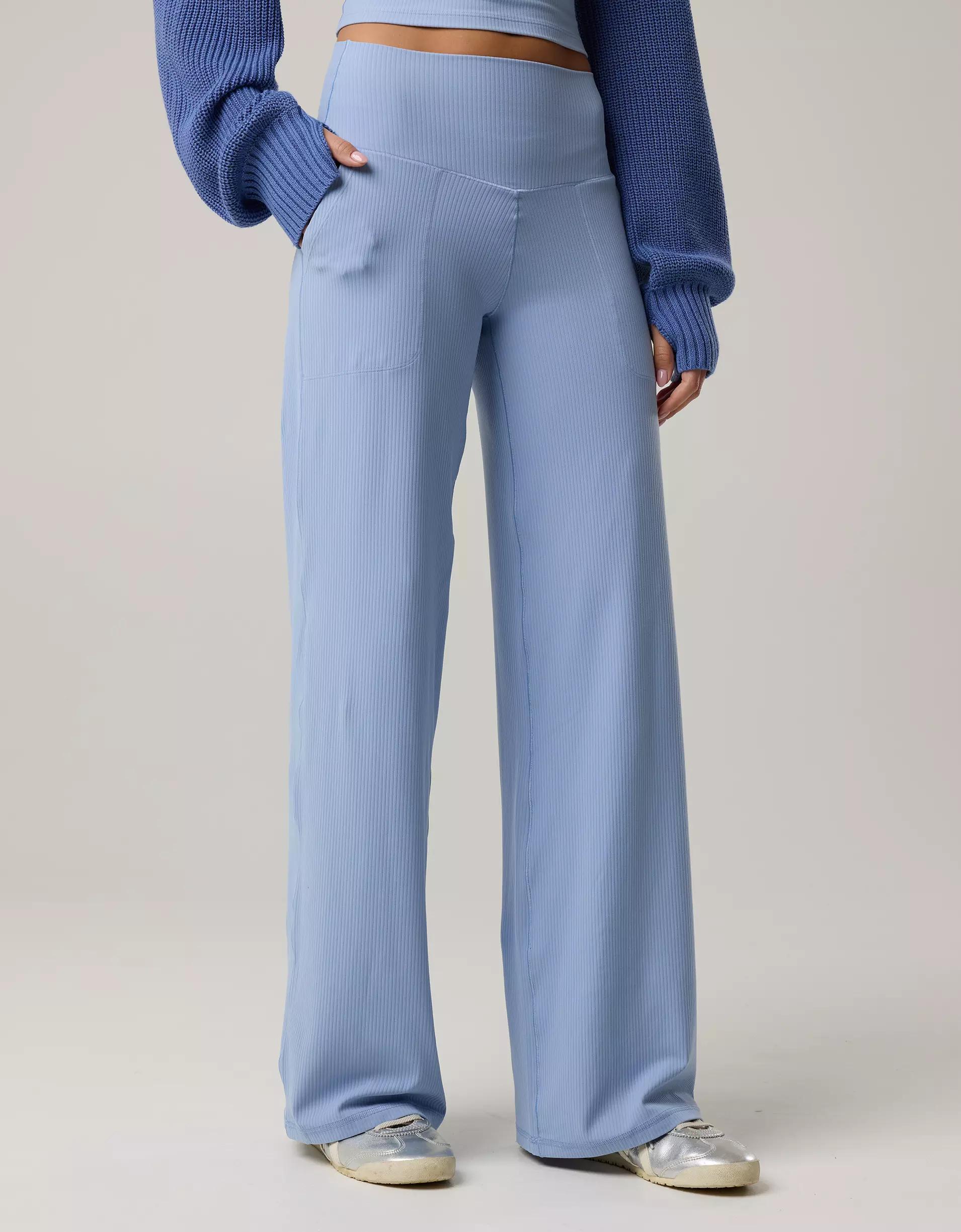 OFFLINE By Aerie Real Me XTRA High Waisted Ribbed Trouser Product Image